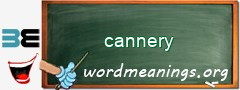 WordMeaning blackboard for cannery